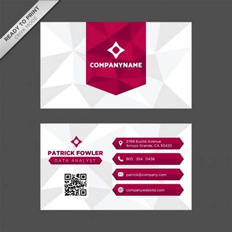 Free Vector Polygonal Shapes Business Card Design