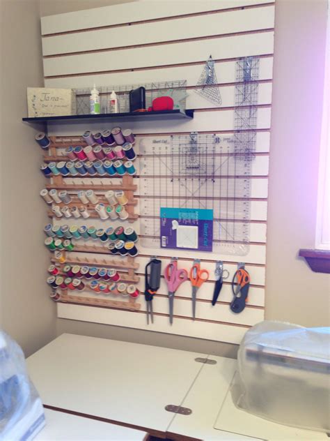 Slat Wall Storage In My Sewingquilting Craft Space Pinterest