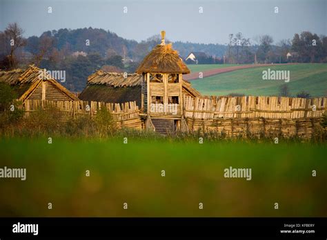 Archaeological Site And A Life Size Model Open Air Museum Of Iron Age