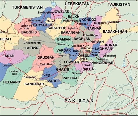 afghanistan political map. Eps Illustrator Map | Digital ...