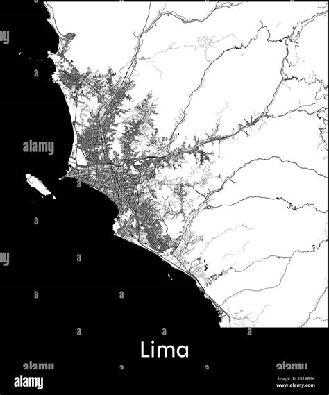 City Map South America Peru Lima Vector Illustration Stock Vector Image