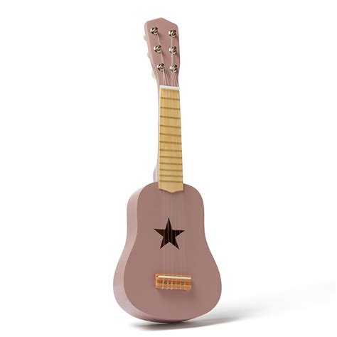 Childrens Wooden Toy Guitar In White Kids Concept Cuckooland