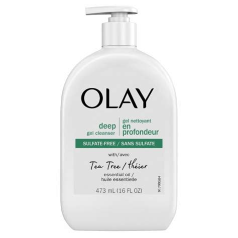Olay Deep Gel Face Wash With Tea Tree Essential Oil 16 Fl Oz King