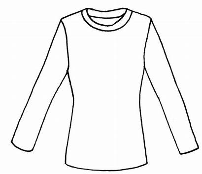 Sleeve Shirt Clipart Clip Tee Lines Template
