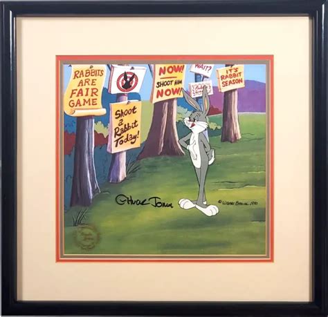 Vintage Bugs Bunny Original Production Cel Signed Chuck Jones Warner