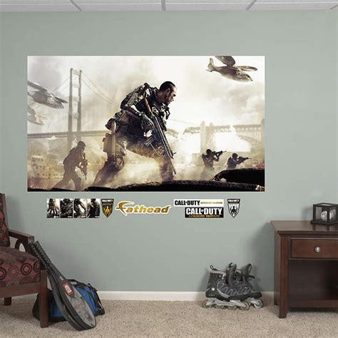 40 led lighted call of duty inspired wall art, cod video game art, game room decor sign gift, xbox playstation, color changing remote. Call of Duty: Advanced Warfare Battle Mural Wall Decal ...