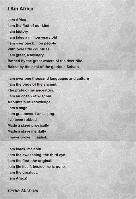 I Am Africa I Am Africa Poem By Michael Ordia