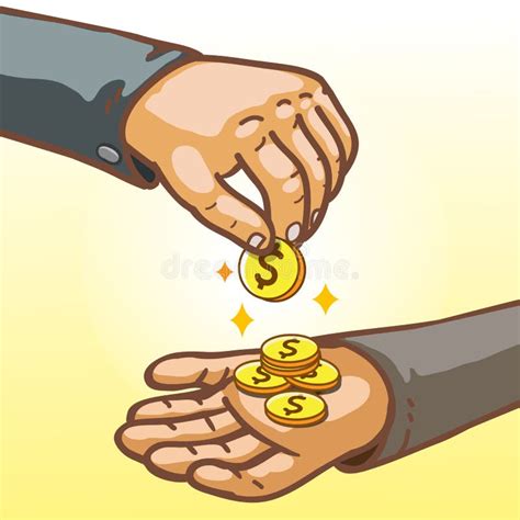 Cartoon Hands Giving Receiving Money Stock Illustrations Cartoon Images