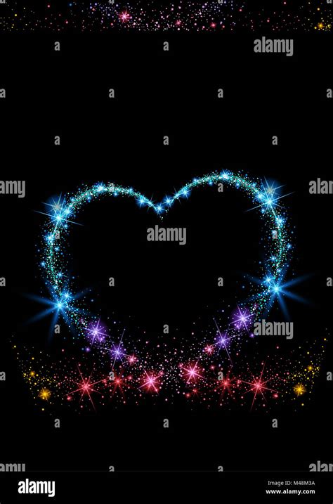 Colorful Sparkling Heart Stock Photo Alamy