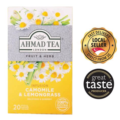 Ahmad Tea 100 Percent Natural Camomile And Lemongrass 20s Shopee Singapore