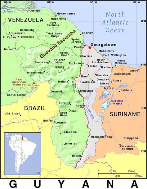 Map Of Guyana Guayana Esequiba In 2023 Guyana World Wide News