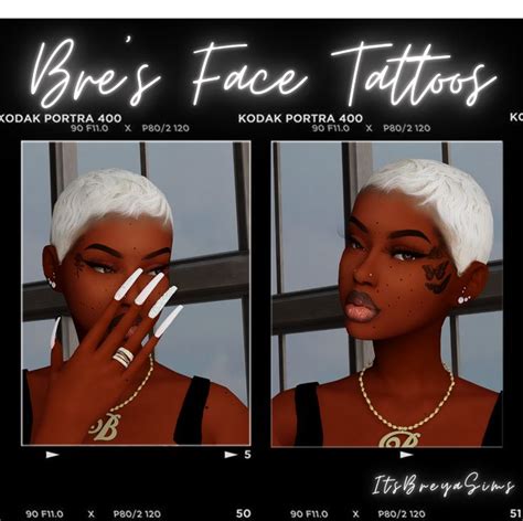 Bres Face Tattoos Itsbreyasims On Patreon In 2021 Sims 4