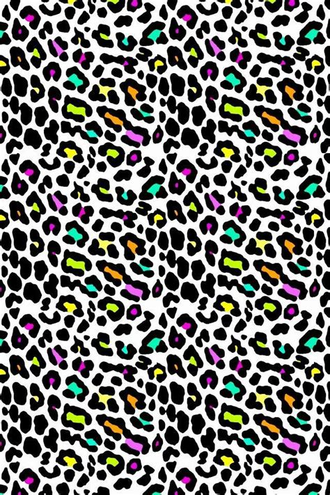 Multi Colored Leopard Print Design Iphone Wallpaper