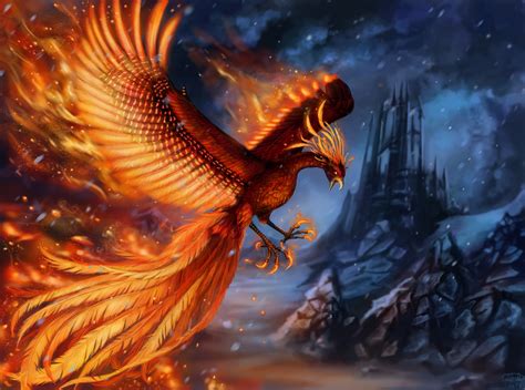 Pictures Birds Phoenix Mythology Wings Magical Animals 1920x1428