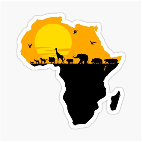 Africa Sticker For Sale By Emir Simsek Redbubble