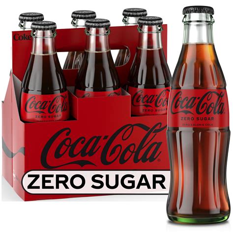 Coke Zero Sugar Soda Soft Drink 8 Fl Oz 6 Pack Glass Bottles