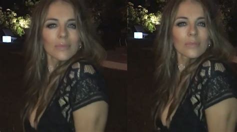 Liz Hurley 57 Goes Braless In Sexy Sheer Frock For Age Defying