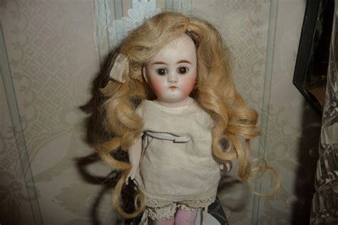 Wonderful Small Size Antique Long Blond Mohair Doll Wig For German Or