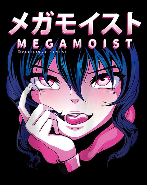 Cute Japanese Anime Girl Mega Moist Funny Weeb Hentai Art Digital Art