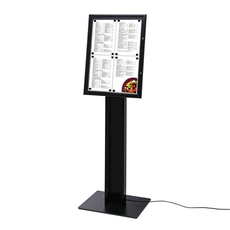 Freestanding Menu Board Indoor And Covered Outdoor Use In Black