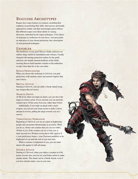 Dnd 5e Homebrew Rogue Archetypes Dungeons And Dragons Rules