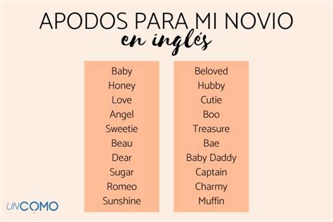 Apodos Para Mi Novio En InglÉs y Su Significado Free Hot Nude