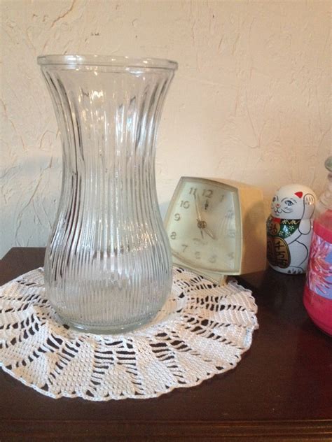 Clear Vintage Hoosier Vase By Ramblerroseexchange On Etsy