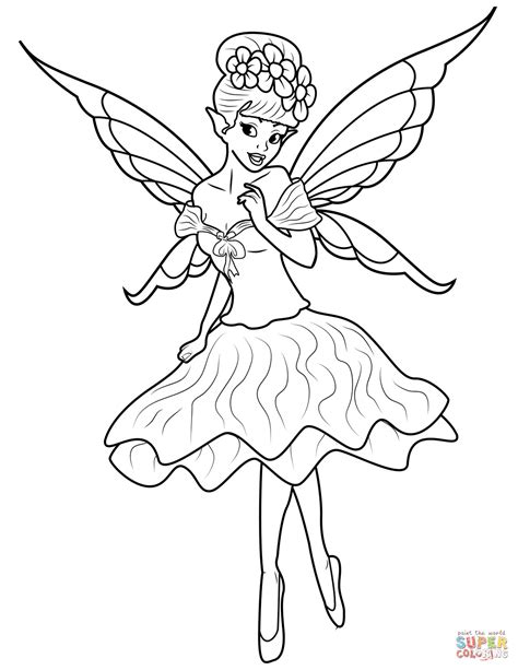 Fairy Coloring Pages For Girls At Free Printable