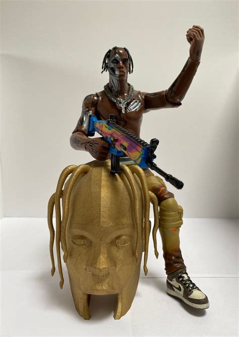 Travis Scott Astroworld Head Cover Album 3d Printed Figure Toy Etsy