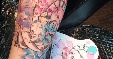 Dumbo Disney Watercolor Tattoo Carolina Avalle Tattoo Carol