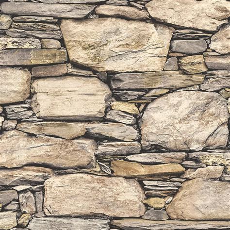 Nuwallpaper Hadrian Stone Wall Peel And Stick Wallpaper The Home Depot