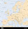 Europa mapa político y administrativo con coordenadas Imagen Vector de ...