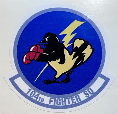 Usaf 104th Fighter Squadron Sticker Decal Patch Co