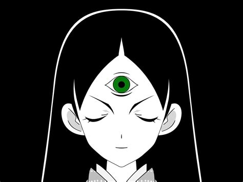 Black Haired Anime Character With Third Eye On Forehead Sayonara