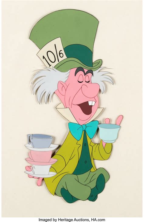 Alice In Wonderland Mad Hatter Production Cel Walt Disney Lot