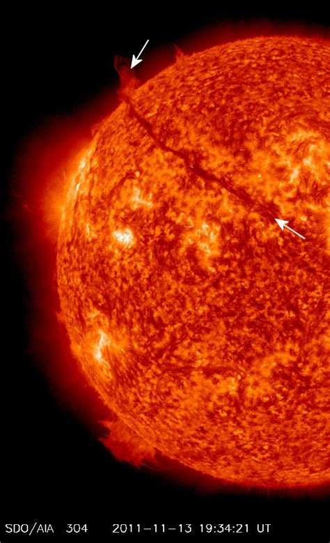 Ogromna protuberancja słoneczna na dużej powierzchni gwiazdy ...