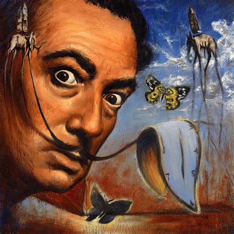 Salvador Dali Portrait Painting By Travis Knight Pixels