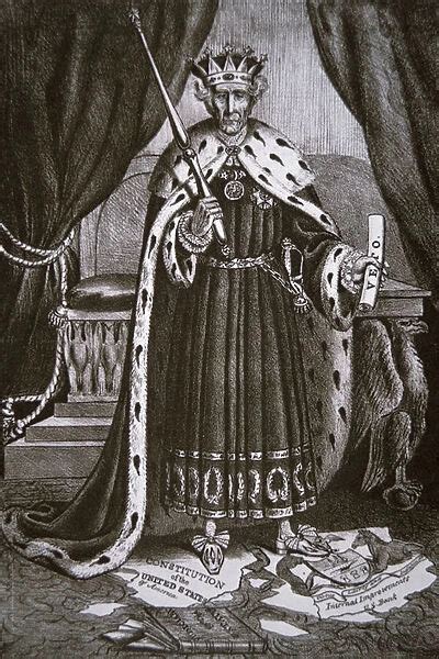 Cartoon Depicting General Andrew Jackson As King Andrew The First 22944180