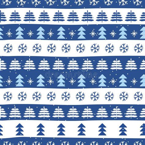 Seamless Christmas Patterns In National Color Flag Finland Style