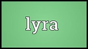 Lyra Meaning - YouTube