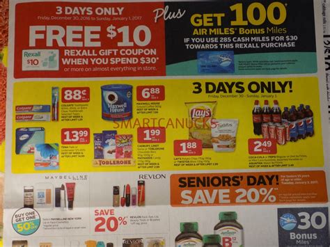 Rexall Ontario Get 10 T Coupon 100 Air Miles When You Redeem 30