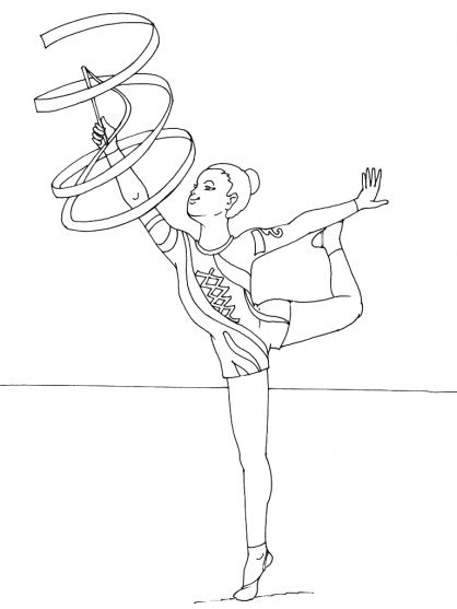 Dessins Gratuits à Colorier Coloriage Gymnastique à imprimer