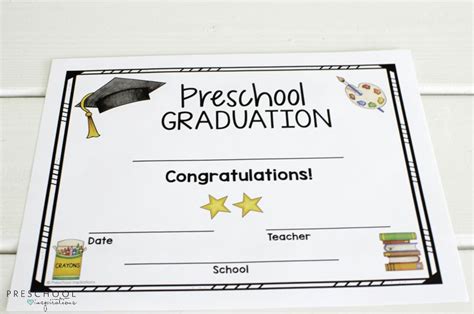 Graduation Certificates And Class Awards For Preschool And Kindergarten
