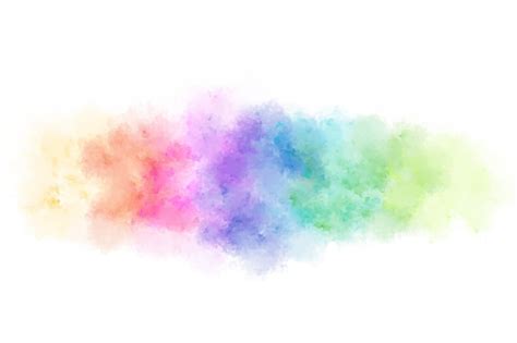 Watercolour Splatter In Rainbow Colours Vector Free Download