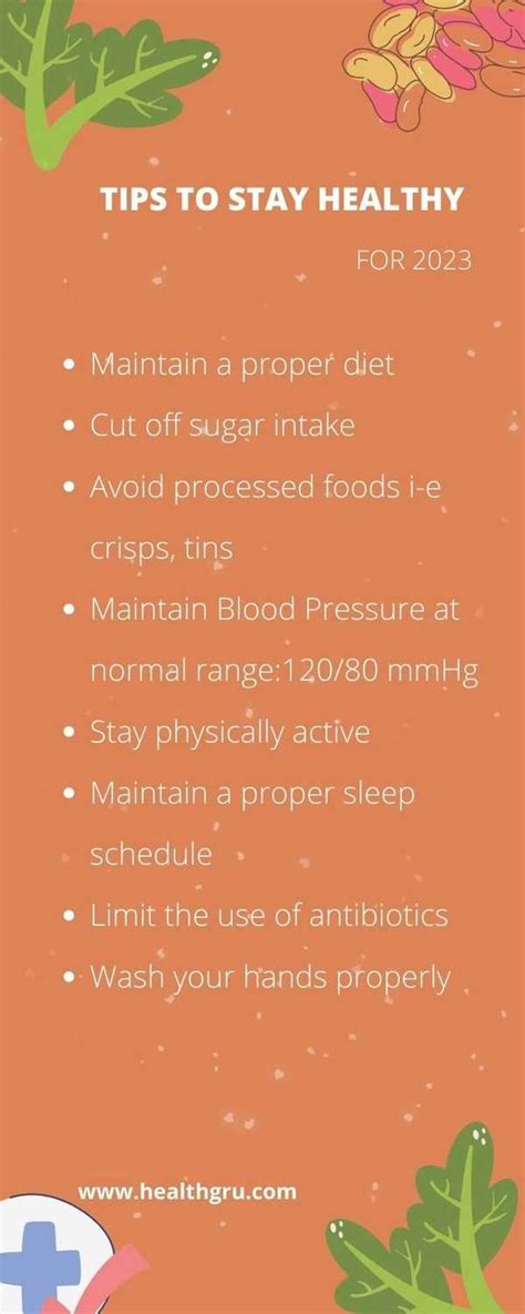 Tips To Stay Healthy In 2023 Infographic Healthgru