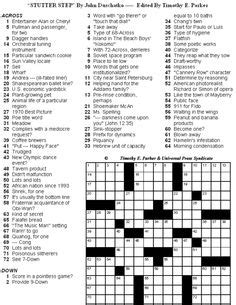 Spanish crossword puzzle practice basic spanish words in crossword puzzle every answer in this unique puzzle is spelled using only the letters in crossword puzzle. Medium Difficulty Crossword Puzzles to Print and Solve ...