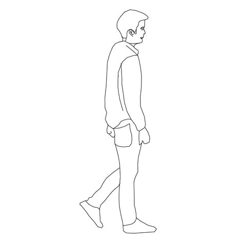 Standing Side View Drawing People Human Figure Sketches People Figures