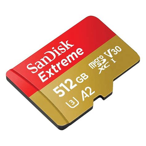 Sandisk 512gb Extreme Microsxhc A2 Uhs I V30 Memory Card No Adapter