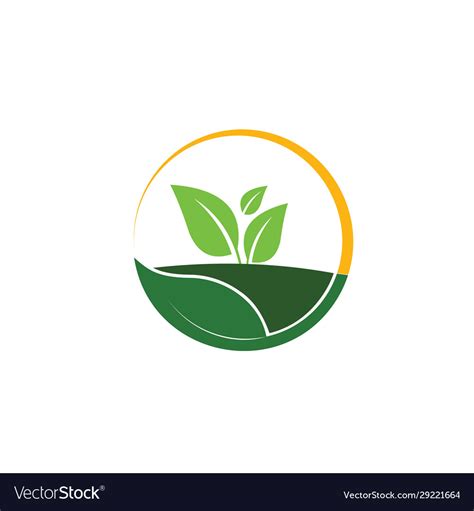 Simple Modern Agriculture Logo Design Royalty Free Vector