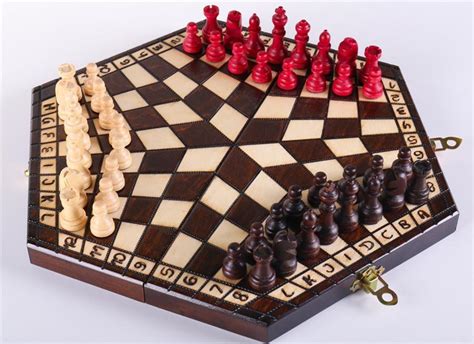 3 Player Small Wood Chess Set Chess House